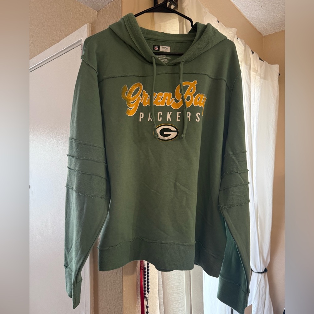 GREEN BAY PACKERS NFL Team Apparel CROPPED HOODIE Women's 2XL NWT